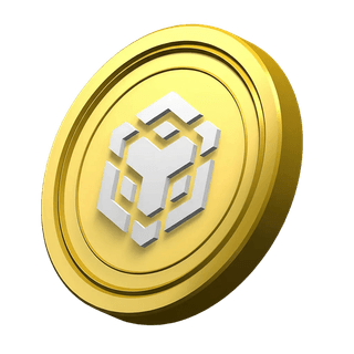 Decoración de la moneda BNB de Binance en el área de confianza de la comunidad